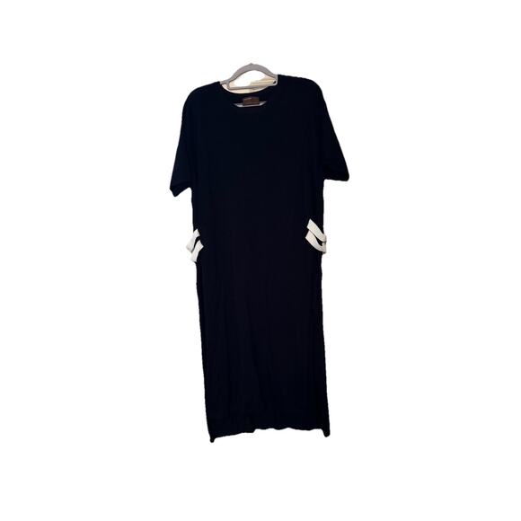 kerisma women S/M Black short sleeve open sides long tunic sweater SW3 - Picture 1 of 6